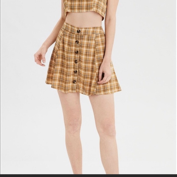 American Eagle Outfitters Dresses & Skirts - Yellow Plaid Skirt